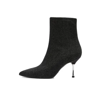 Staccato Ankle Boots 8cm Women's Denim Black