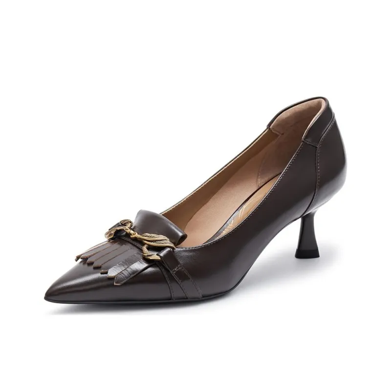 Joypeace Autumn Letter Slim Heel High Heels 6cm Women's-1