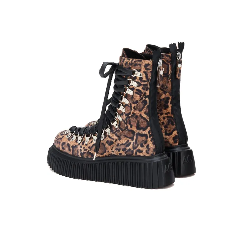 AGL Ankle Boots 6cm Women's Leopard Print-3