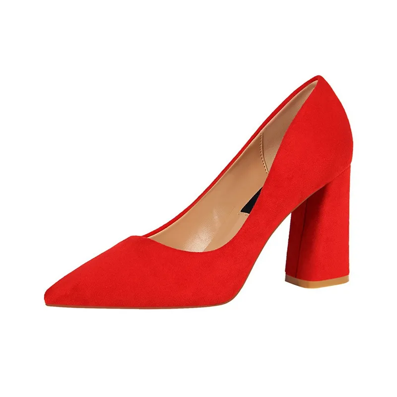 Dunnu Chunky Heel High Heels 8.5CM Women's-1