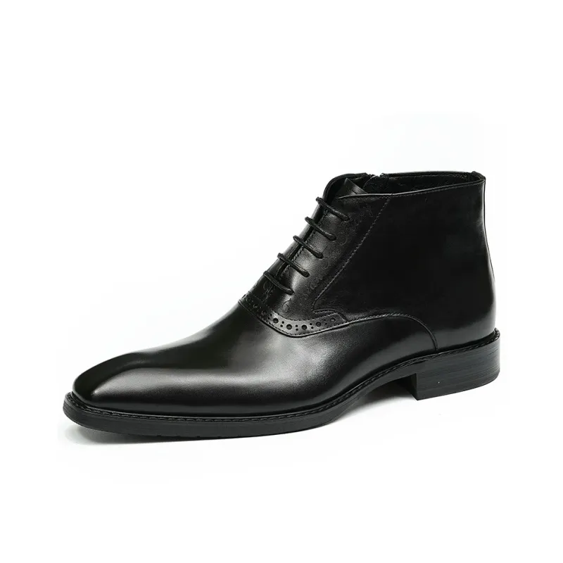 ASTON M.JAZZ Ankle Boots Men Black/Coffee-2