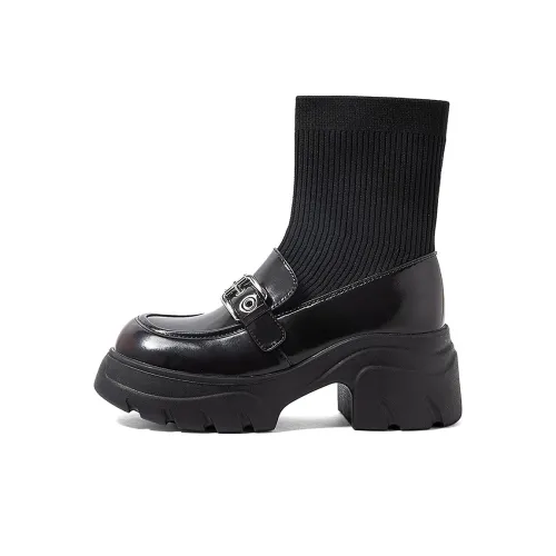 COMELY Ankle Boots Women's Black/Coffee