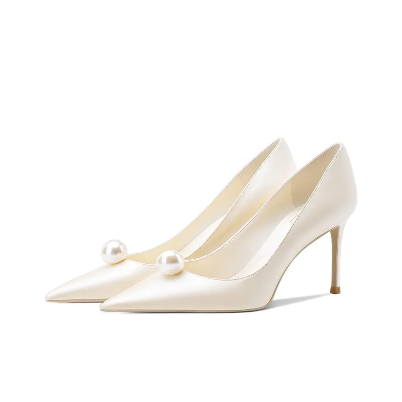 ROSE CASTLE High Heels Women's White-3