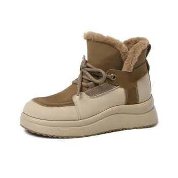 CAMEIDO Thermal Short Snow Boots Women's Apricot