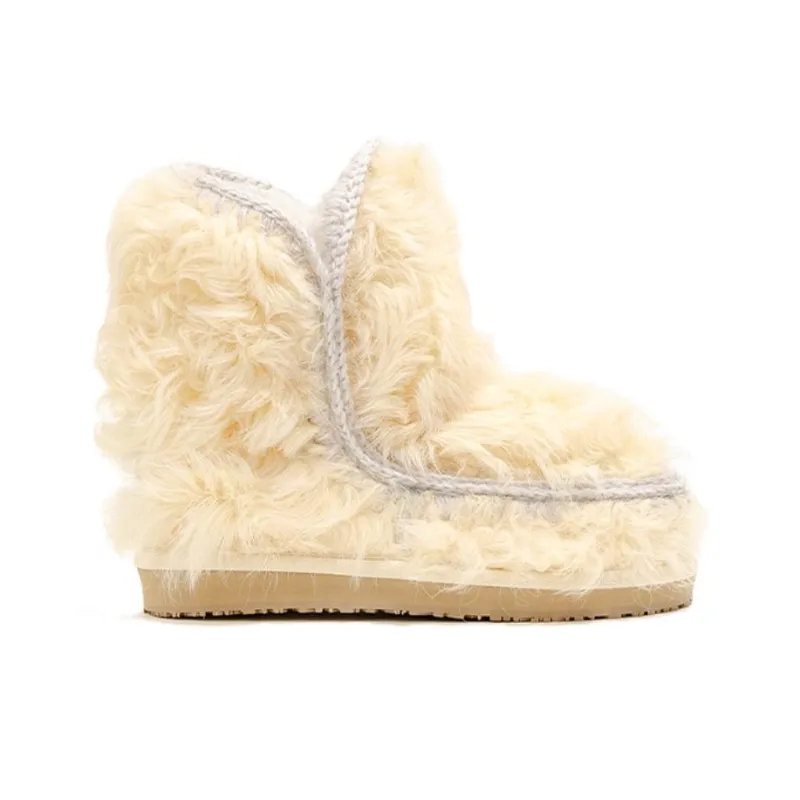 K.D.KENAZ Snow Boots Women's Ivory-1