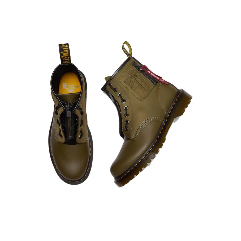 Dr. Martens X Alpha Industries 1460 Ben Boot 'Olive Black'-3