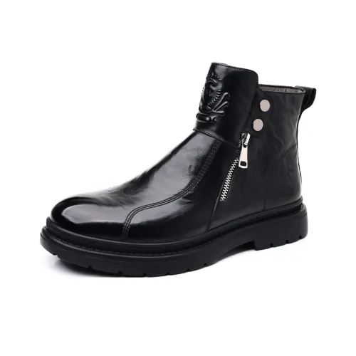 Help Ankle Boots Men Black/Brown
