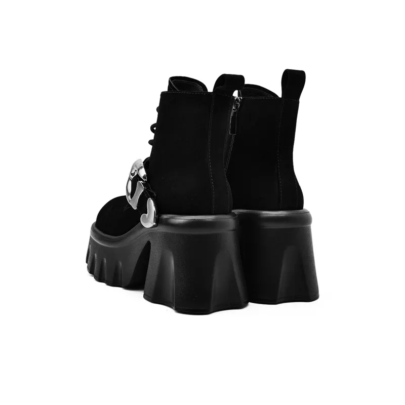 KMD Ankle Boots 9.5CM Women's Black-3
