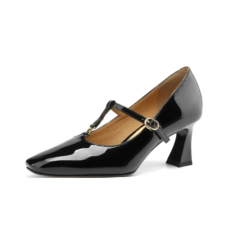 Echo&yolo Chunky Heel High Heels 6.5cm Women's-0