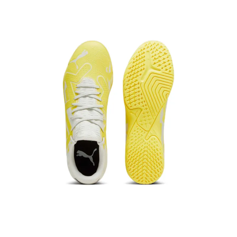 PUMA Wear-resistant And Lightweight Low-Top Soccer Shoes Men's Yellow White-3
