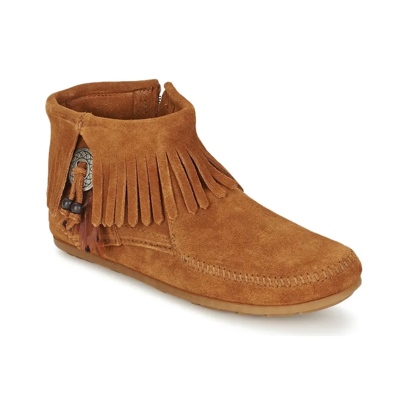 MINNETONKA Ankle Boots Women's Brown-2