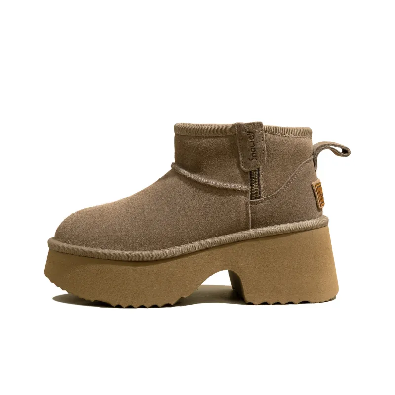 SNOWELF Warm Height Increasing Coverage Short Snow Boots Women's-5