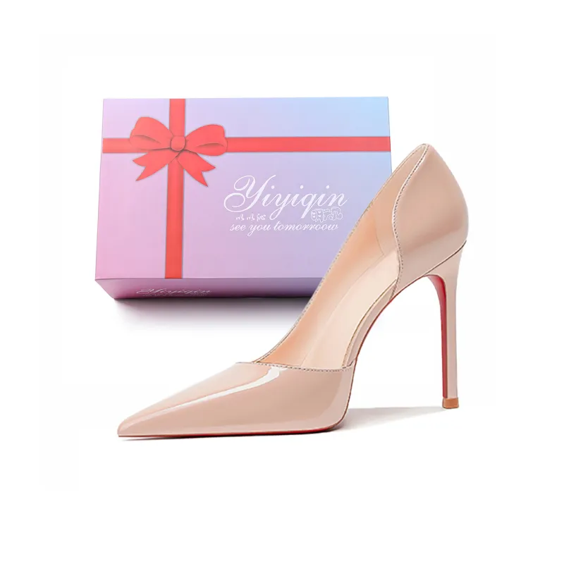 Take The Qin Slim Heel High Heels 9cm 7cm Women's [Gift Box Set]-43