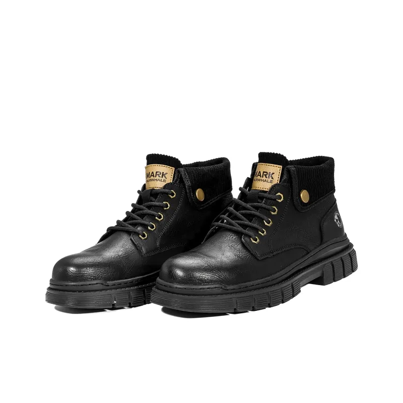 FAIRWHALE Martin Boots Men Black/Brown-8
