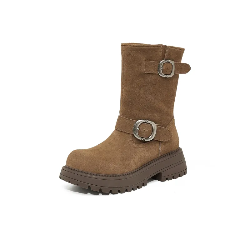 OULISASI Ankle Boots Women's Ecru/Khaki/Umber/Purple/Mocha-11