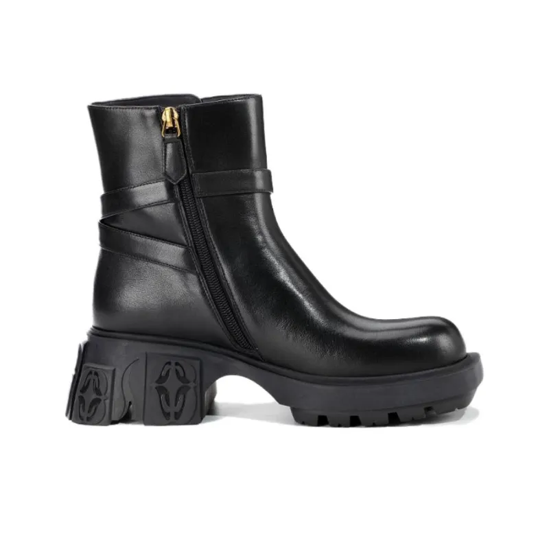 DIBO MANNER Astral Series New Arrival Martin Boots Versatile Chunky Heel Ankle Boots-2