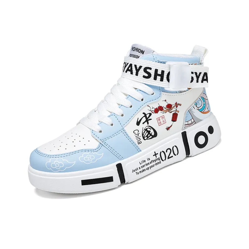 SOURCE Coverage Slip Resistant Impact Resistance Wear Resistant Balance Lightweight High Top Skateboard Shoes Unisex-7