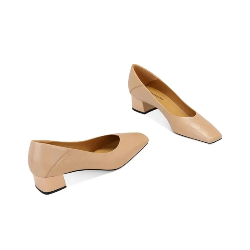 JESSICA SOPHIA Chunky Heel High Heels 3cm Women's-6