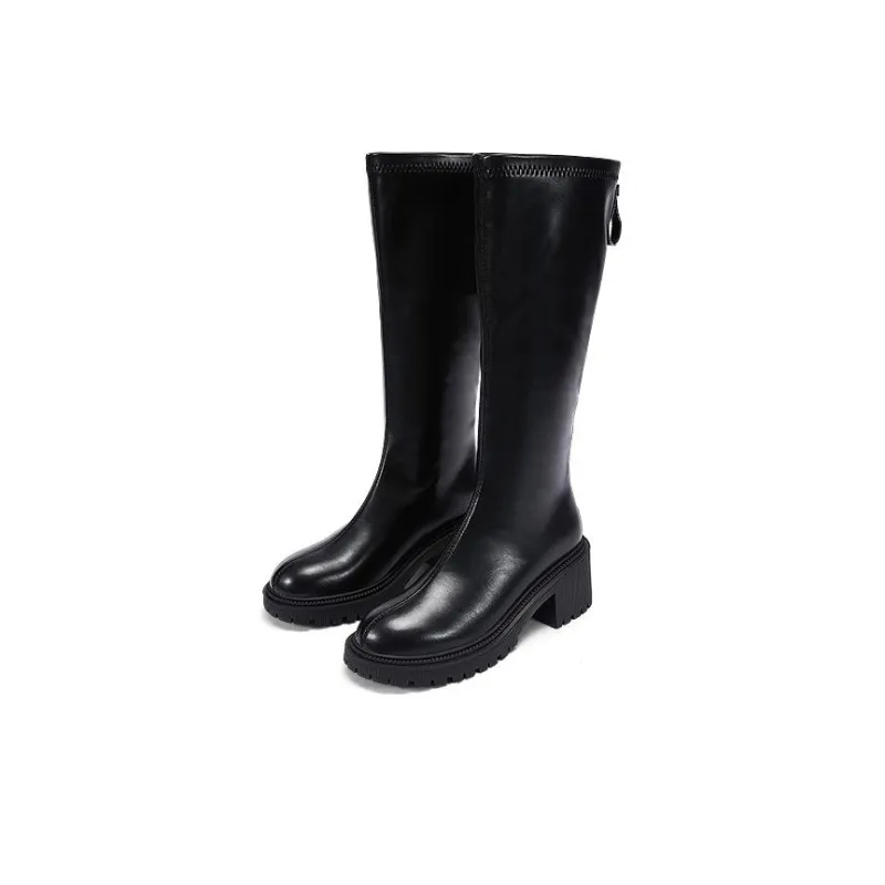 DAPHNE Knee high Boots Women's Black/Beige/Brown-6