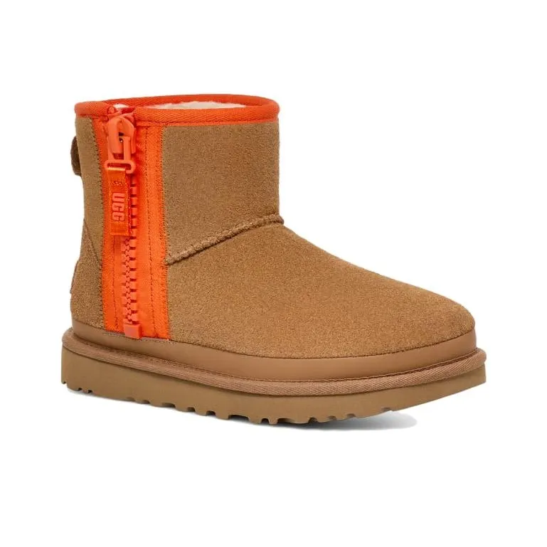 UGG Classic Mini Zipper Tape Logo 'Chestnut' Women's-2