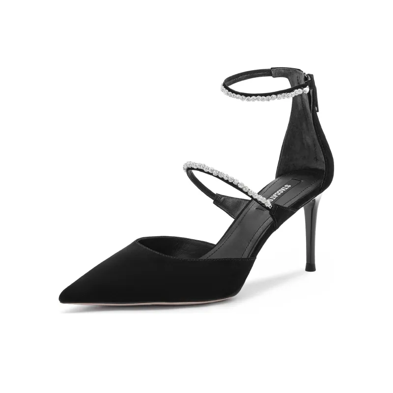 Staccato Diamond Party Slim Heel High Heels 8.5cm Women's-1