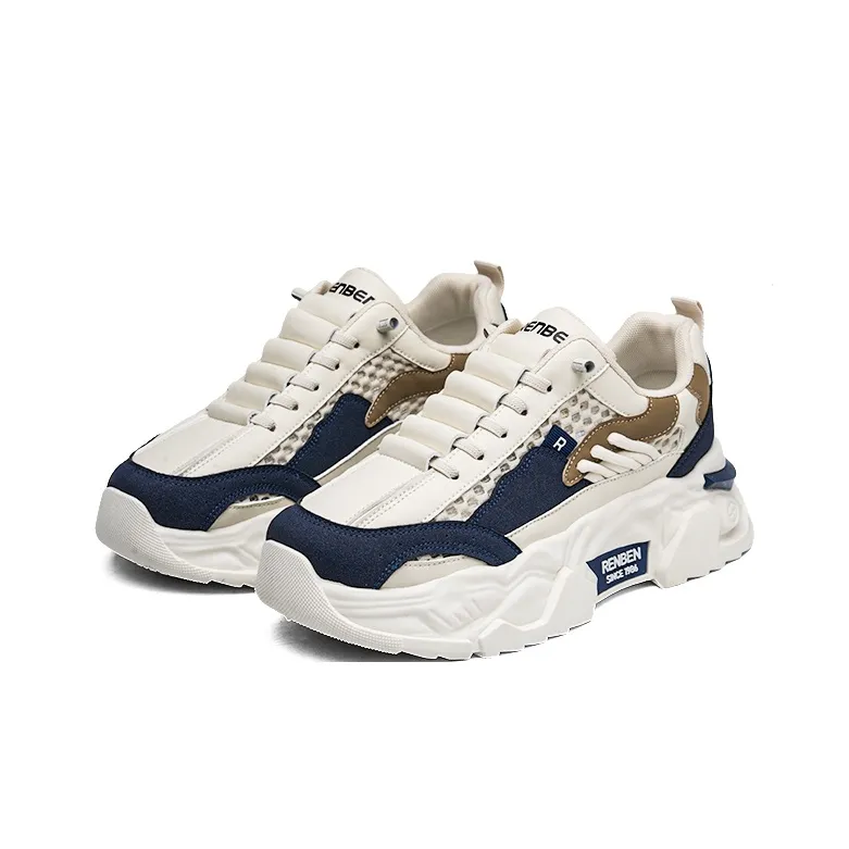 RENBEN Breathable Anti-Slip And Wear-Resistant Low-Top Chunky Sneakers Unisex-2