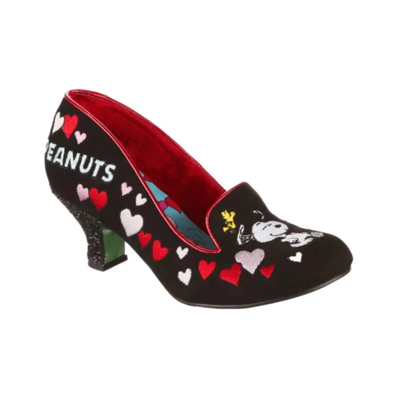 IRREGULAR CHOICE Chunky Heel High Heels Women's Black Red-2