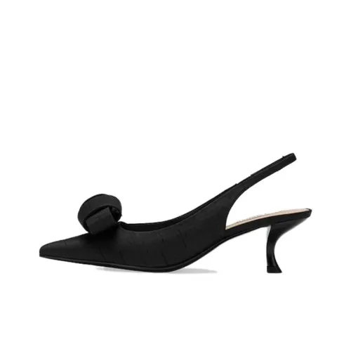 73Hours Color Laboratory Slim Heel High Heels 5.5cm Women's Black/Rose Red/Dirty Pink