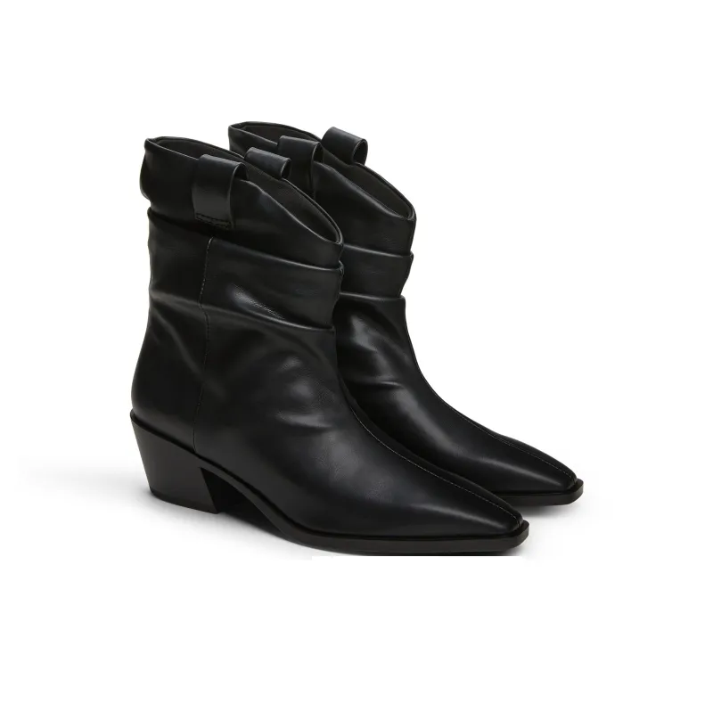 CHARLES&KEITH Small CK Ankle Boots 5.1cm Women's Tan Tea Brown/Black Black-5