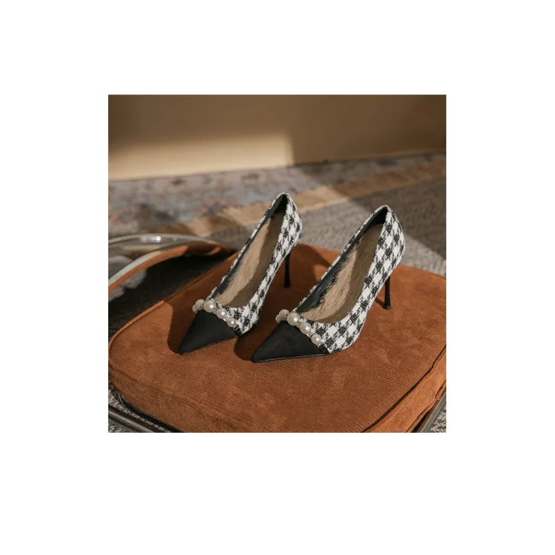 Ainer cat Slim Heel High Heels 7cm Women's-3