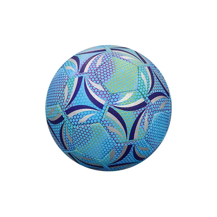 SIPAKESPORT Size 4 5 Size Soccer PU Machine Stitched Soccer Ball Unisex Glow In The Dark Blue-1