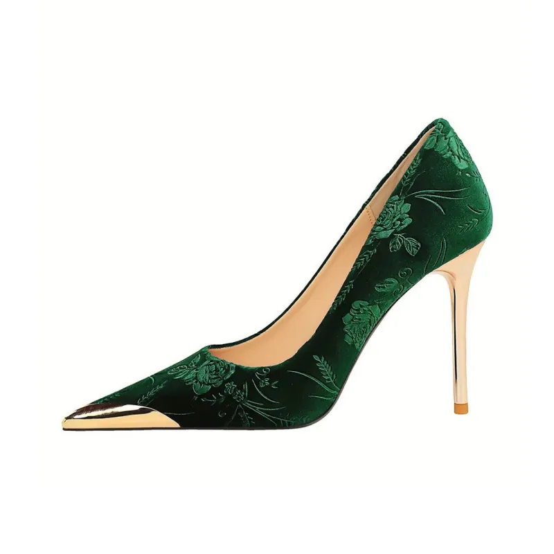YAFEI XUANYU Slim Heel High Heels 10cm Women's-14