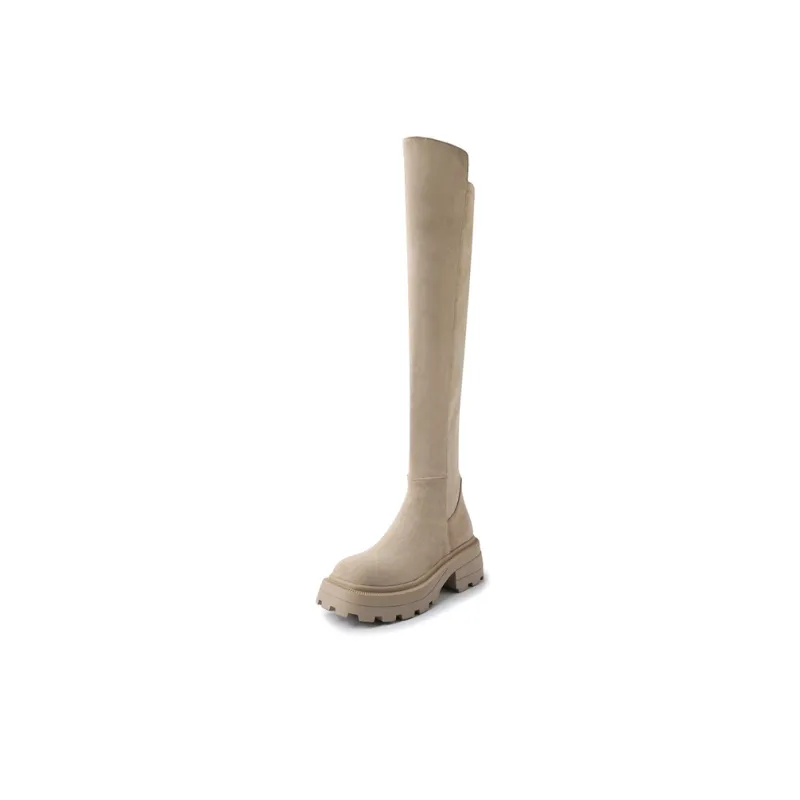 Five-nine Dan Seven Knee-high Boots 5cm Women's-6