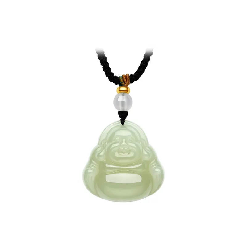 CHOW TAI SENG Hetian Jade Pendant, Gift Pale Greenish White Jade Unisex-0