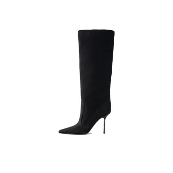 ZARA Knee high Boots 9.5cm Women's Black