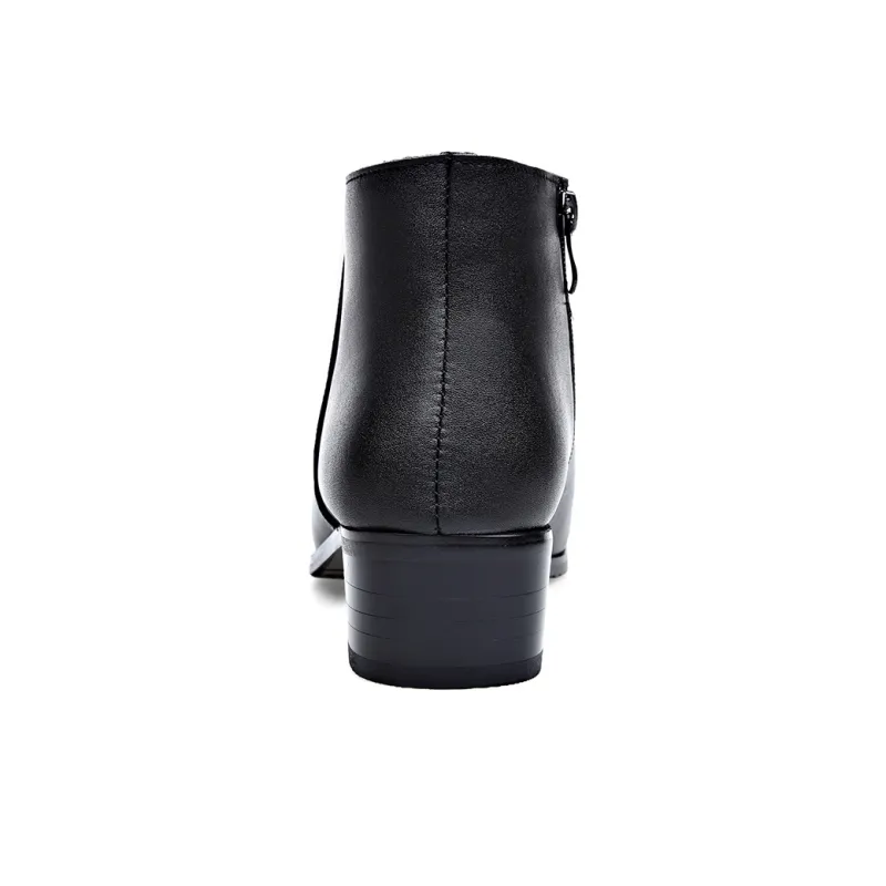 Xiwencha Ankle Boots Men's Black-1