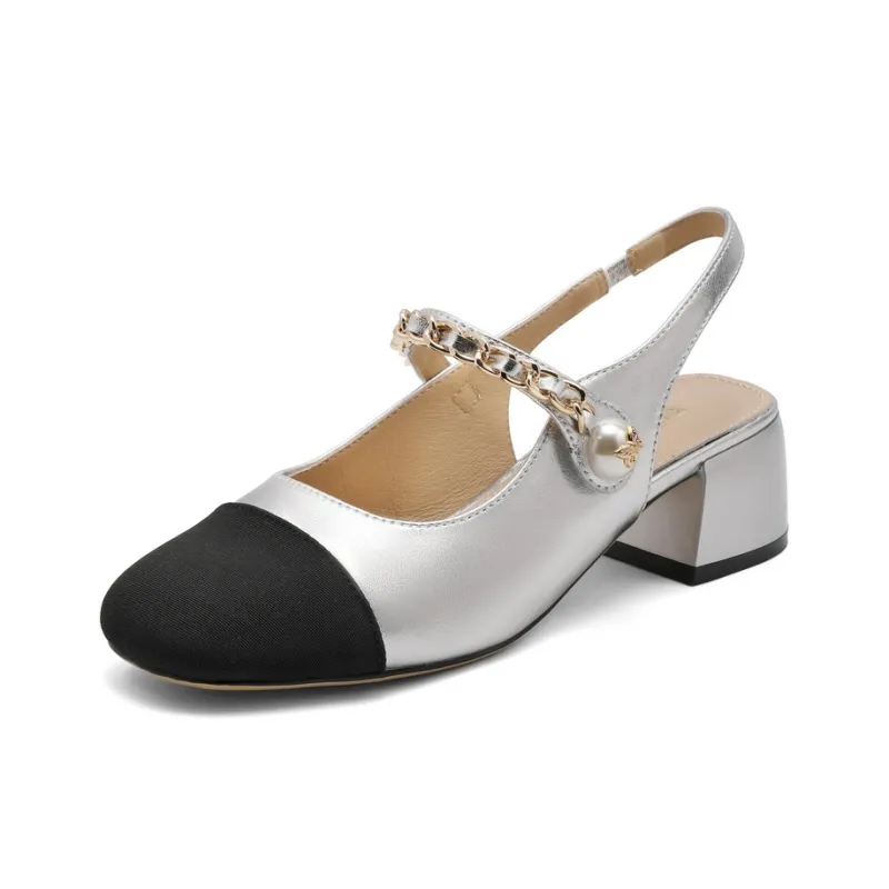 BELLE Chunky Heel High Heels 4.5cm Women's-5