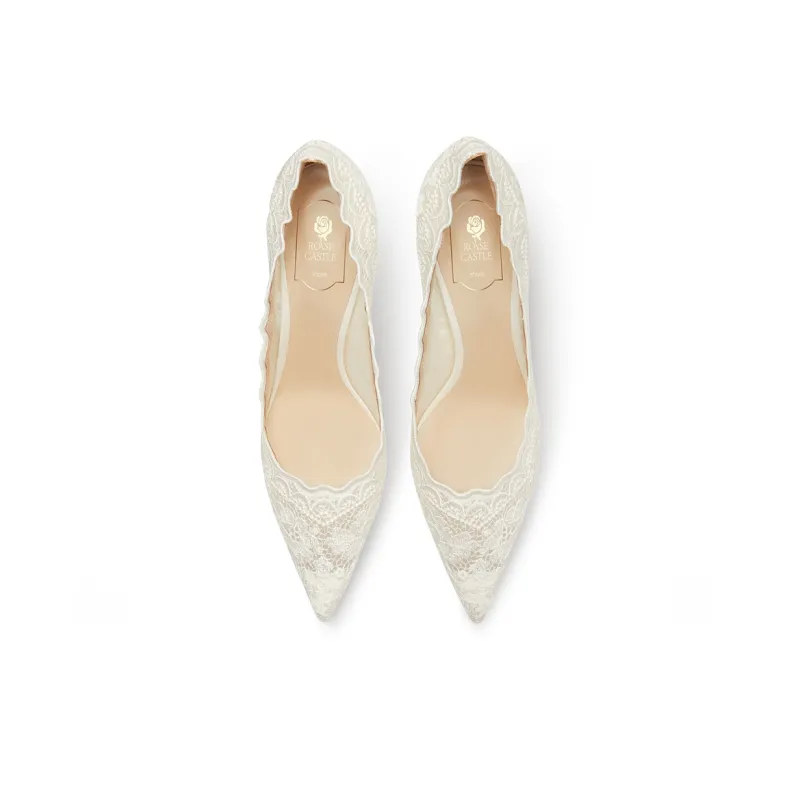 ROSE CASTLE High Heels Women's White-2