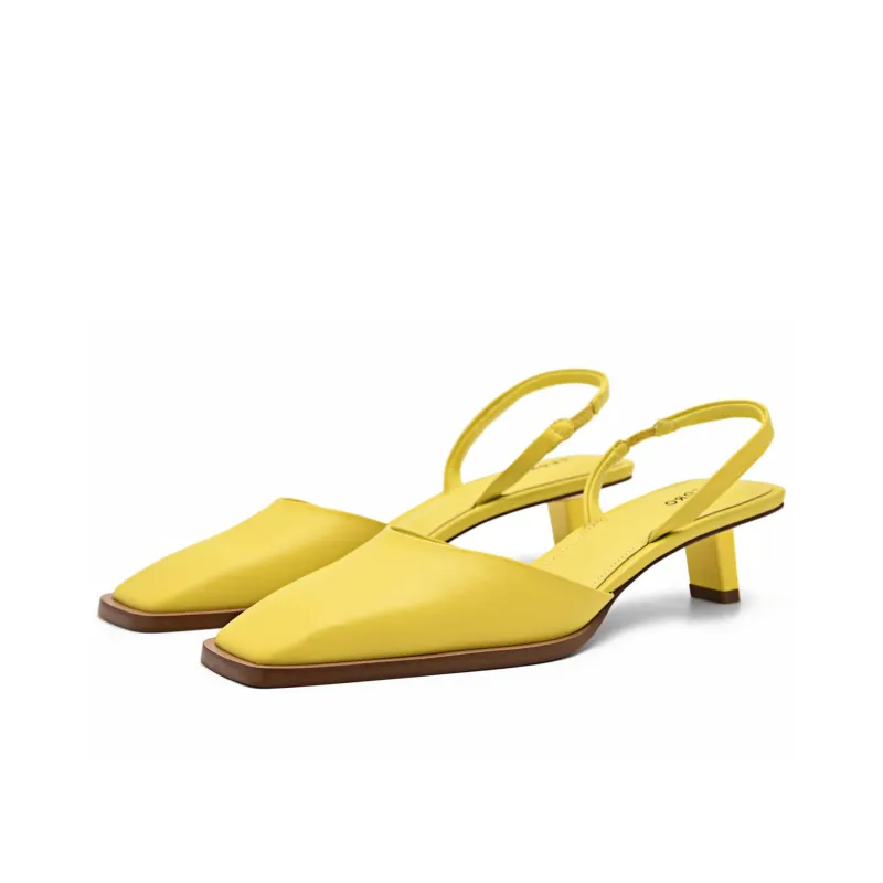 PEDRO High Heels Women's Black/Light Red/White/Yellow-4