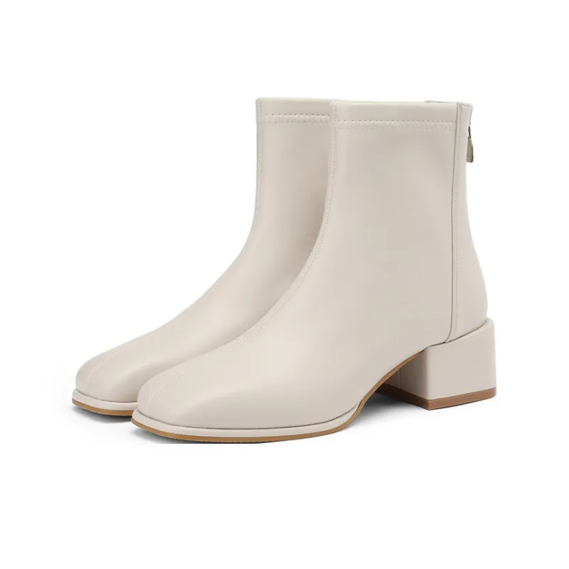 DAPHNE Ankle Boots Women's Khaki/Black/Beige-18
