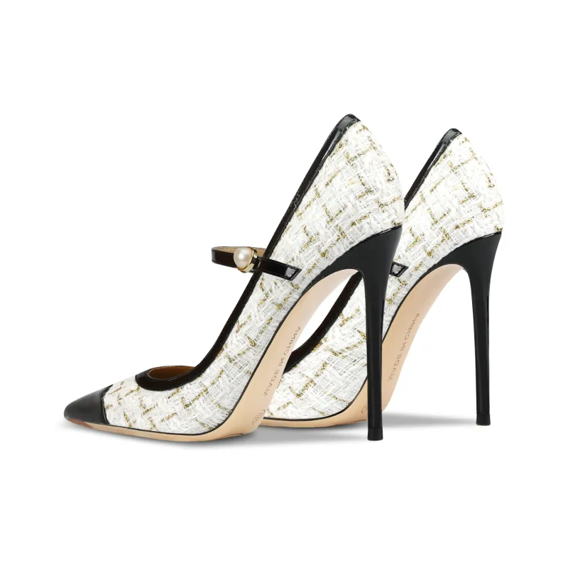 Suyymakk Slim Heel High Heels Women's White-2