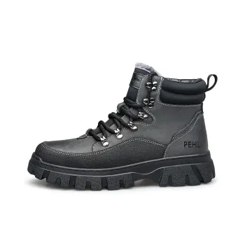 PEHL Short Martin Boot Men's Black Gray Color