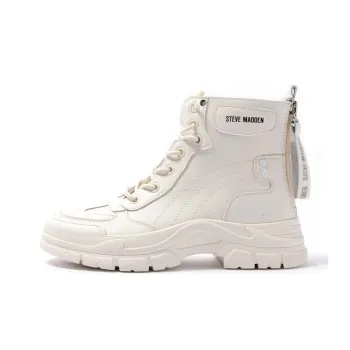 STEVE MADDEN Martin Boots Women's Beige