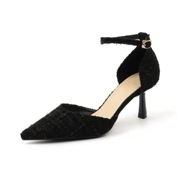 HKCP Slim Heel High Heels Women's Black