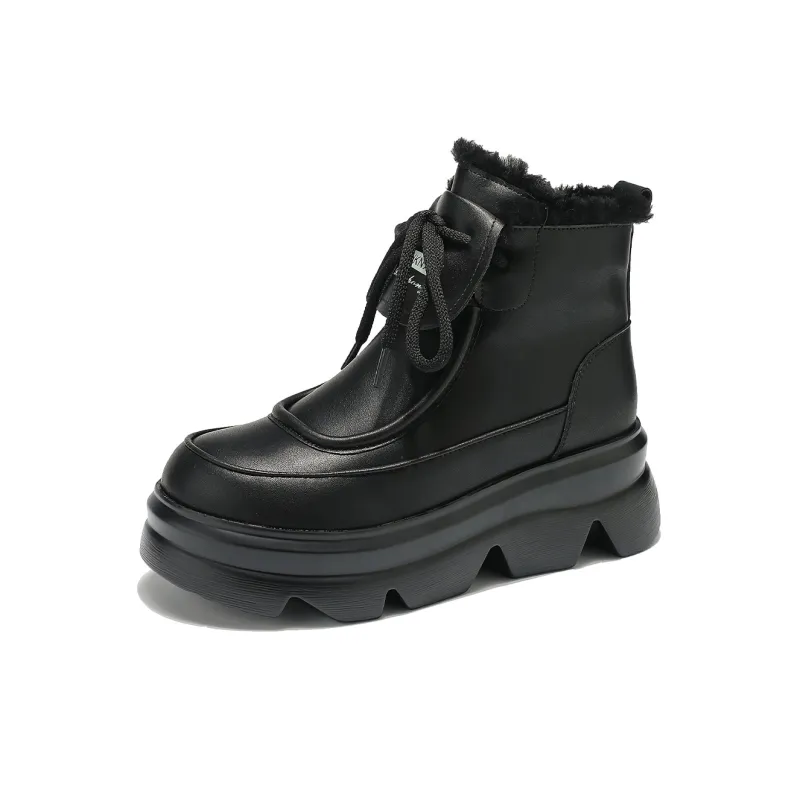 BAIJIHONG Thermal Height Increase Short Snow Boots Women's-6