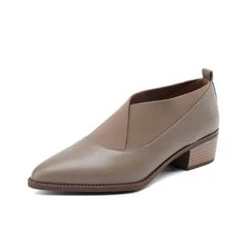 MARINO FABIANI Chunky Heel High Heels 4.5cm Women's Khaki