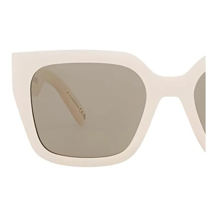 DIOR Plate Frame Metal Acetate Square Sunglasses Unisex Cream-2