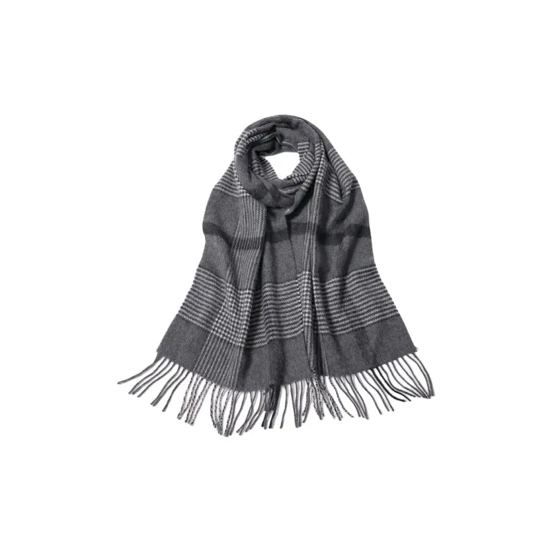 Red Bean Wool Knit Scarves Men's-12