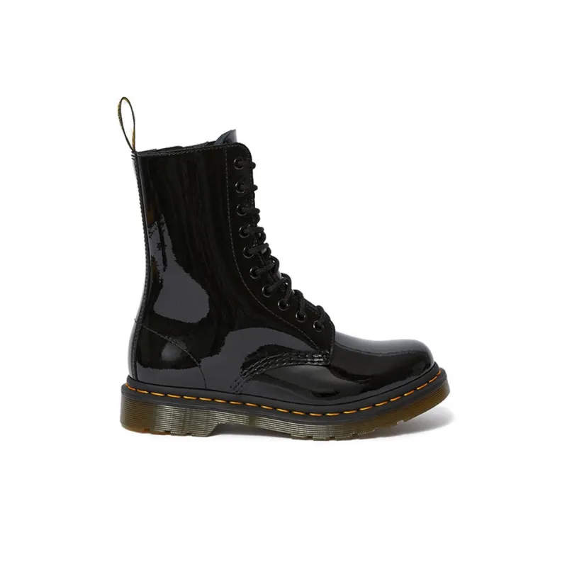 Dr.Martens 1490 Patent Lamper Boots Black Women's-1