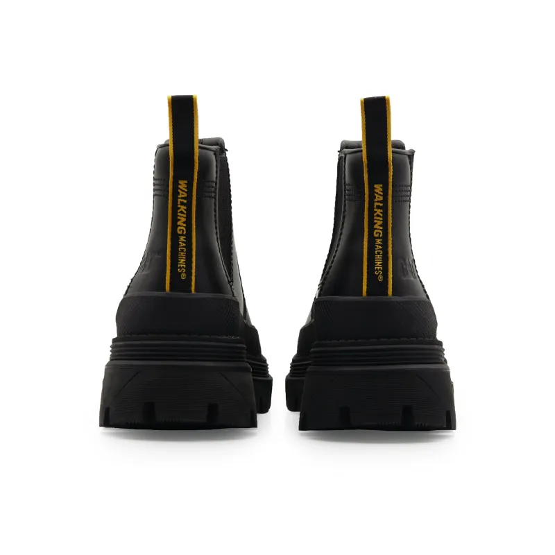 CAT Short Mid Calf Outdoor Work Boots Martin Boots Unisex Black-3
